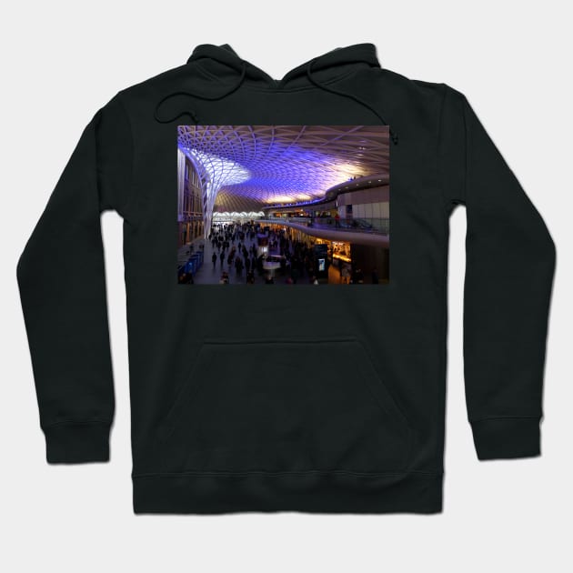 Kings Cross Station, London Hoodie by Chris Petty